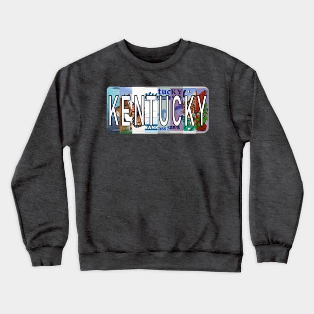 Kentucky License Plates Crewneck Sweatshirt by stermitkermit